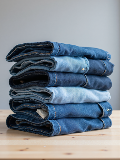 直筒牛仔裤，经典蓝色，直筒剪裁，舒适耐穿