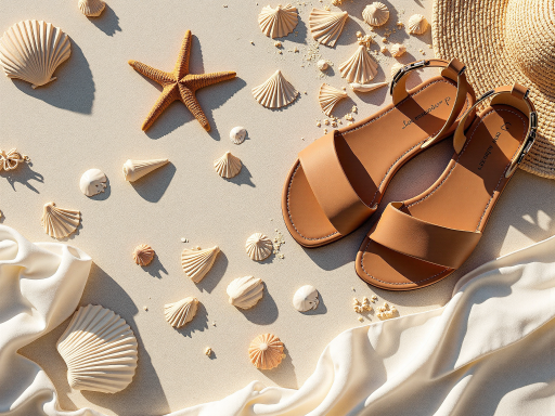 沙滩凉鞋，彩色编织带设计，透气舒适，海滩度假用品