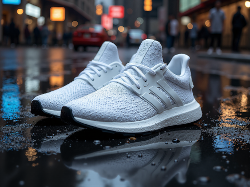 跑步运动鞋，白色网面材质，气垫设计，轻便透气，运动鞋